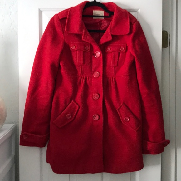 Papaya Jackets & Blazers - Red peacoat